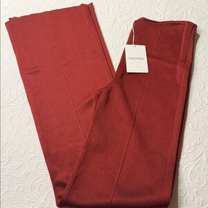 Valentino Women’s  Deep Red Dress Pants Side Zip. NEW. Small. 28 “ waist. NWT